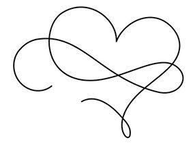 Abstrakte Herzform Foto-zeigt-eine-gezeichnete-abstrakte-Herzform-aus-fließenden-Linien,-die-Verbindung-und-innere-Prozesse-symbolisiert